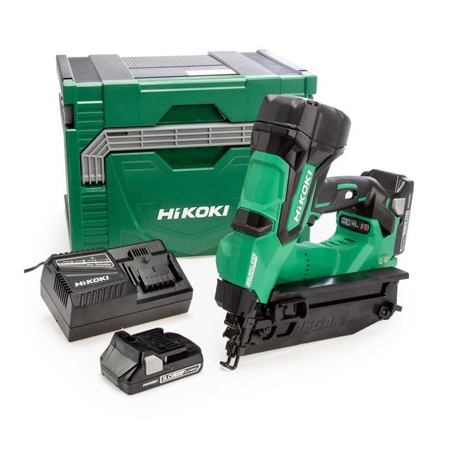 HiKOKI NT1865DMB/JXZ 16G Angled Brushless Finish Nailer With 2 x 3.0ah Batteries Price Comparisons | Compare The Build