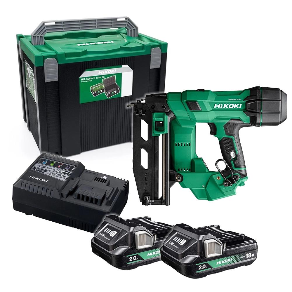 HiKOKI NT1865DSAJXZ 18V Brushless 16GA Straight Finish Nailer With 2x 2.0Ah Batteries Price Comparisons | Compare The Build