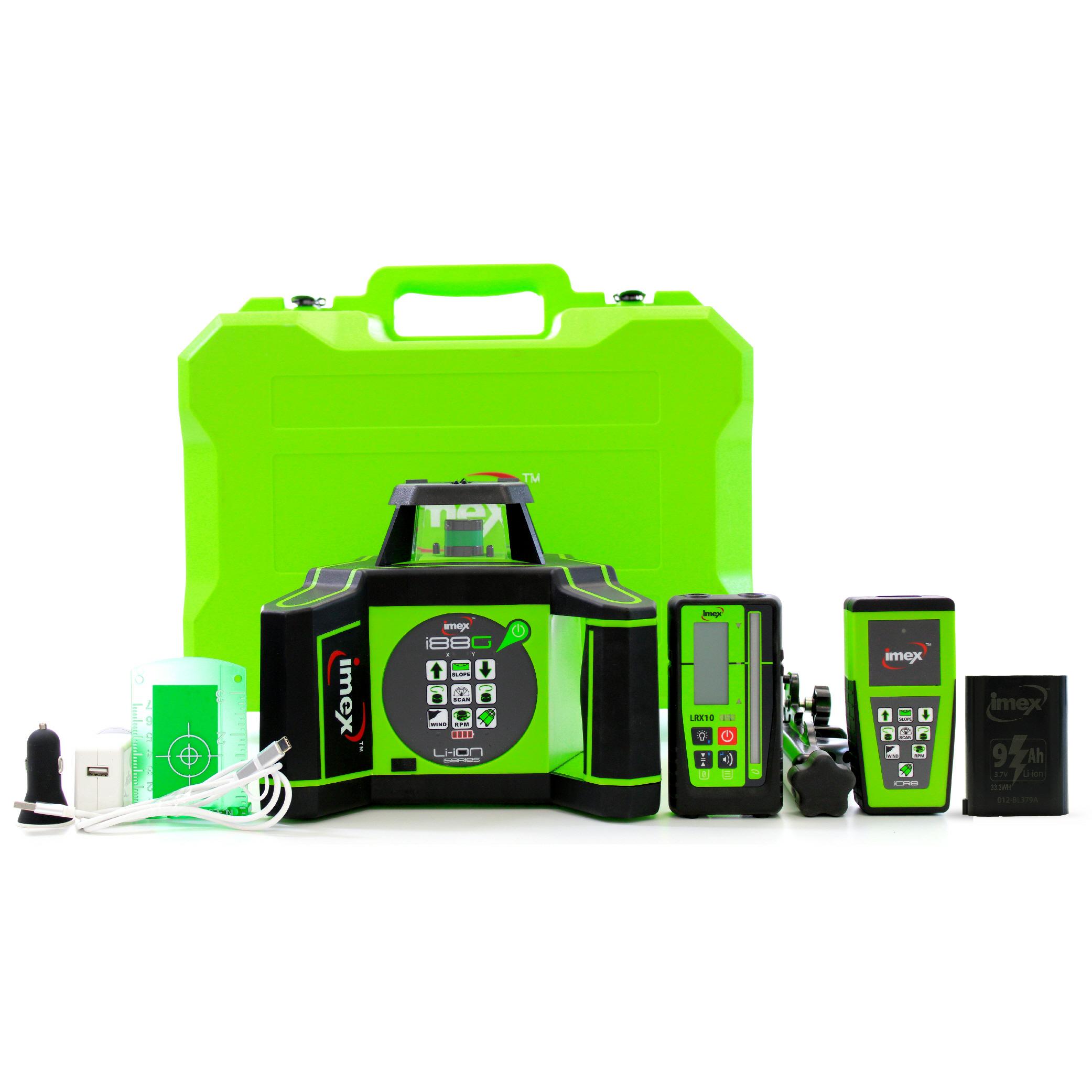 Imex I88G Green Rotating Laser Level Kit with Tripod and Staff Price Comparisons | Compare The Build