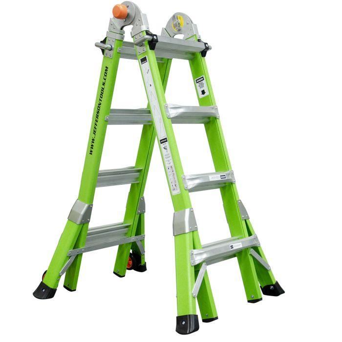 Jefferson FG4 4 Tread Fibreglass Multi-Purpose Ladder Price Comparisons | Compare The Build