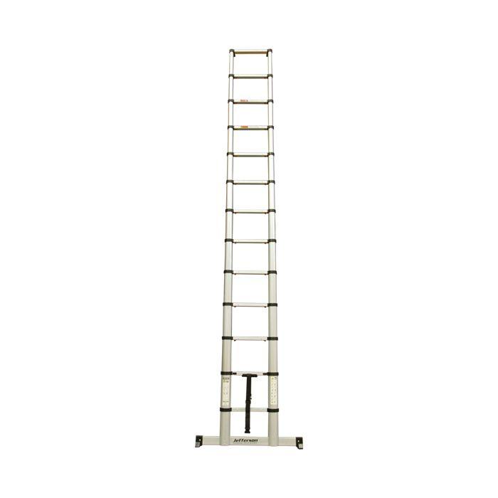 Jefferson JEFLADTEL13S 3.8m Safe Close Telescopic Ladder With Stabilising Base Bar Price Comparisons | Compare The Build
