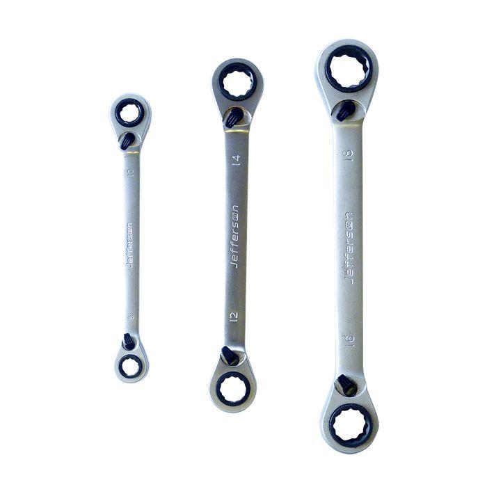 Jefferson 3 Piece 4 in 1 Reversible Ratchet Spanner Price Comparisons | Compare The Build