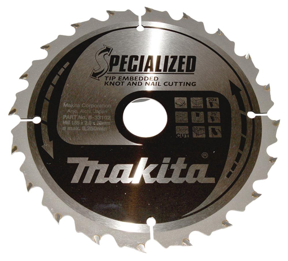 MAKITA B-33102 185mm x 30mm Bore 20 Tooth Knot & Nail Saw Blade For DRS780Z Price Comparisons | Compare The Build