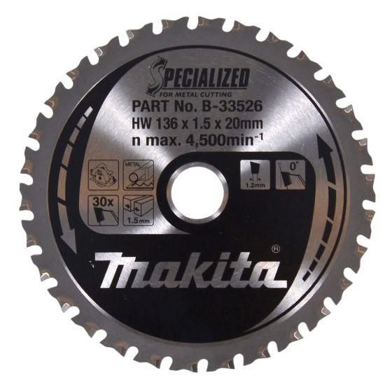 Makita B-33526 136mm x 20mm x 30T Cordless Circular Saw Blade Price Comparisons | Compare The Build