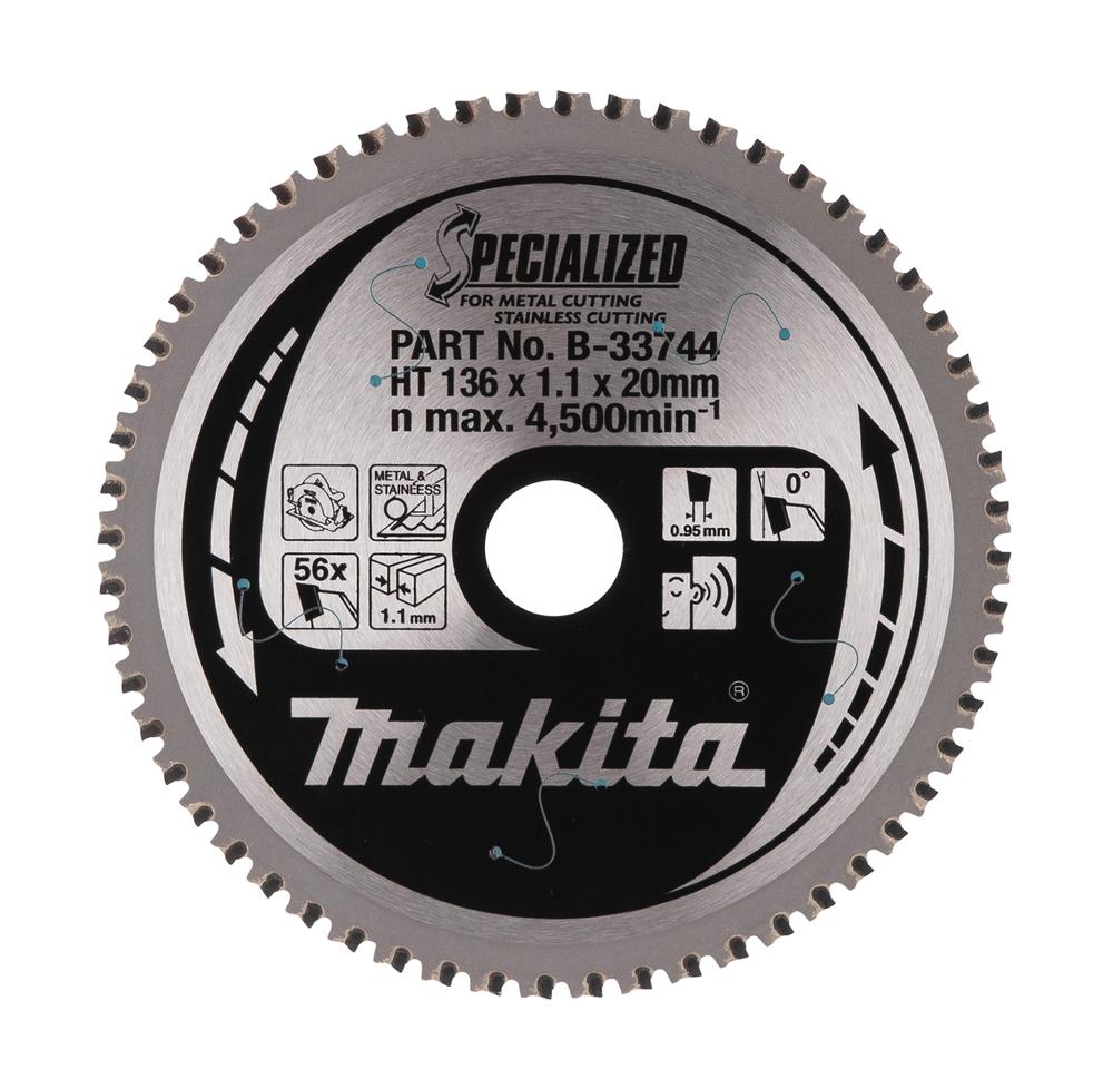 Makita B-33744 Circular Saw Metal blade 136mm x 20mm x 56T Price Comparisons | Compare The Build