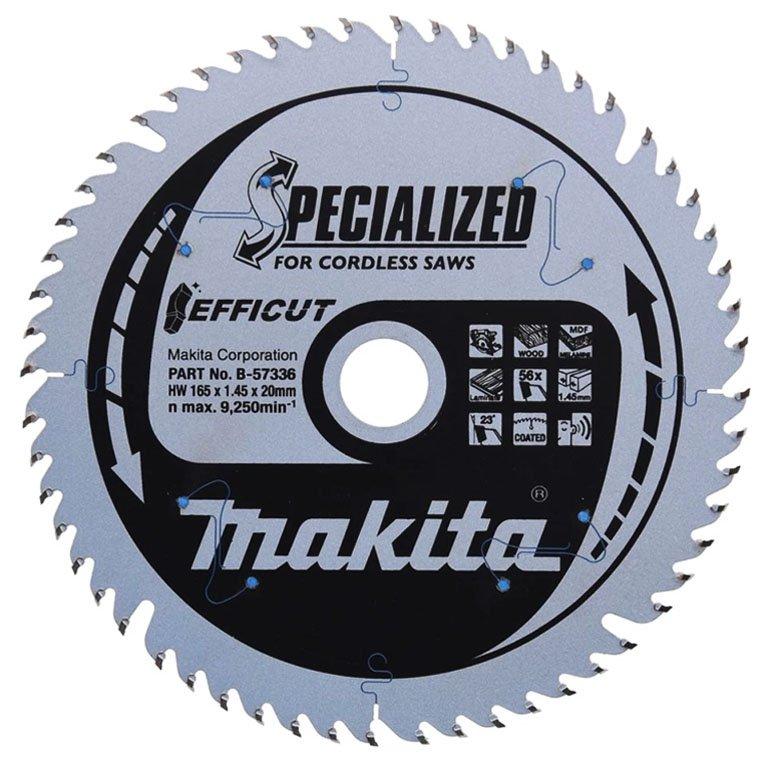 Makita B-57336 Efficut TCT Plunge Saw Blade 165mm x 20mm x 56T Price Comparisons | Compare The Build