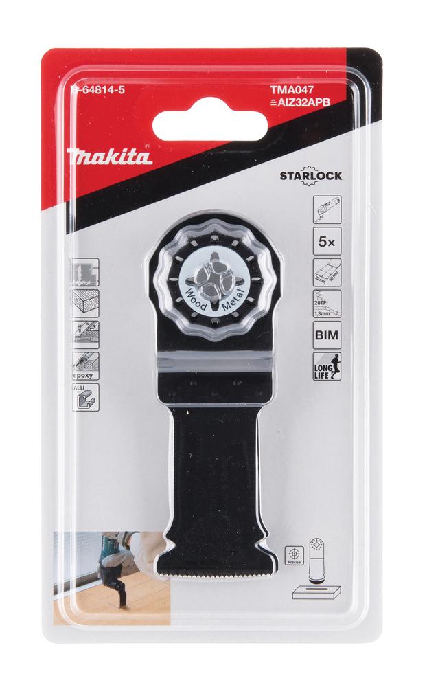 Makita B-64814-5 Starlock Plunge Cut Saw Blade 32mm TMA047 Pack of 5