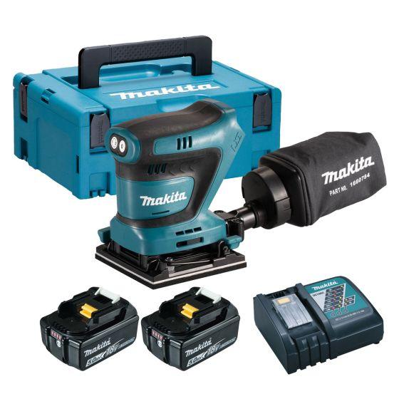Makita DBO480RTJ 18V LXT 1/4 Sheet Finishing Sander With 2x 5Ah Batteries Price Comparisons | Compare The Build