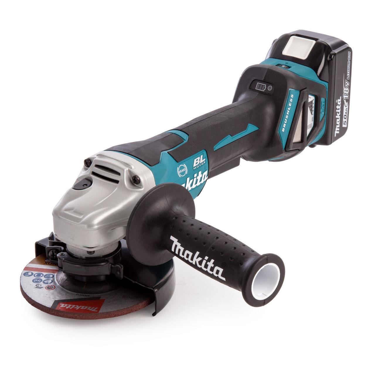 Makita DGA517ZRTJ 18v 125mm Brushless Angle Grinder 2x5Ah Batteries Price Comparisons | Compare The Build