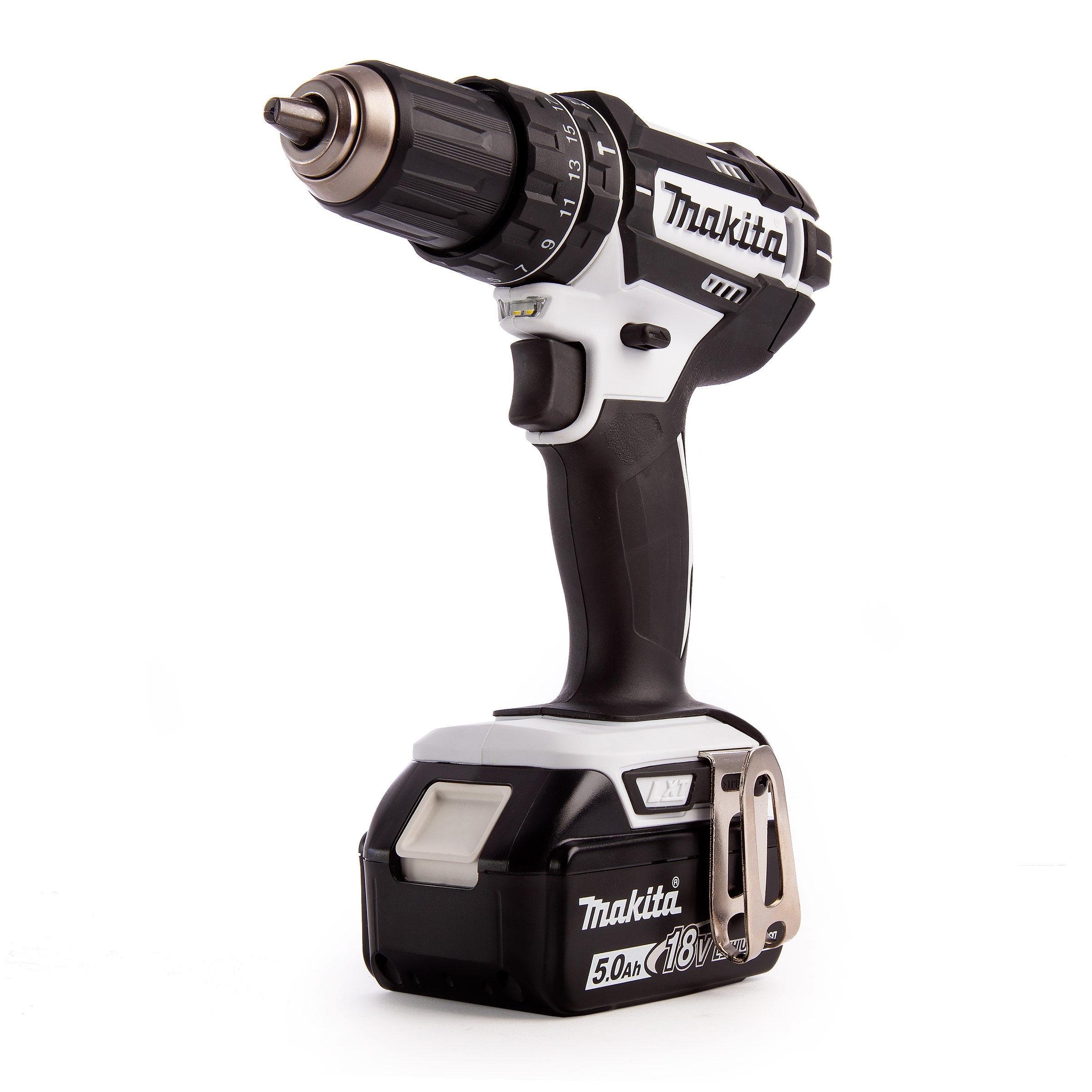 Makita DHP482RTWJ 18v Combi Drill in White 2x 5.0ah Batteries Price Comparisons | Compare The Build