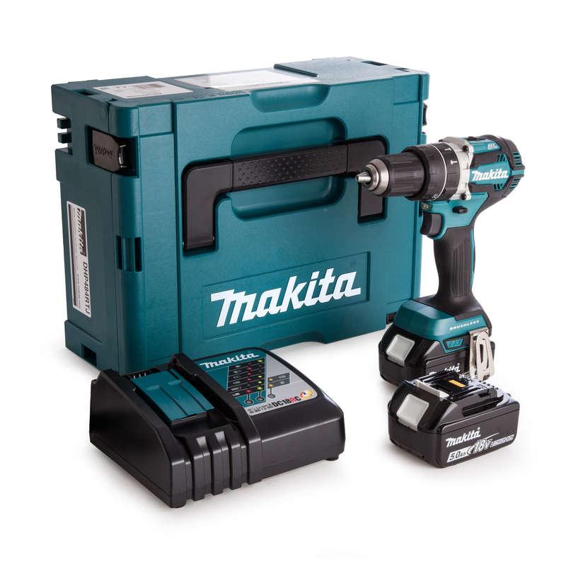 Makita DHP484RTJ 18v LXT Brushless Combi Drill 2x 5.0ah Batts Price Comparisons | Compare The Build