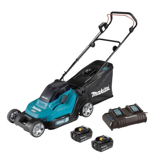 Makita DLM432CT2 Twin 18V LXT 430mm Lawnmower With 2x 5.0Ah Batteries Price Comparisons | Compare The Build