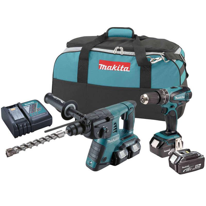 Makita DLX2069MX2 18V Twinpack Combi Drill + SDS Drill Price Comparisons | Compare The Build