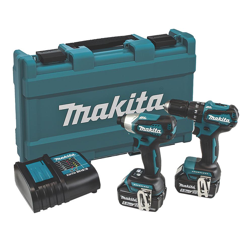 Makita DLX2221ST 18V LXT Brushless Twin Kit With 2x 5Ah Batteries Price Comparisons | Compare The Build