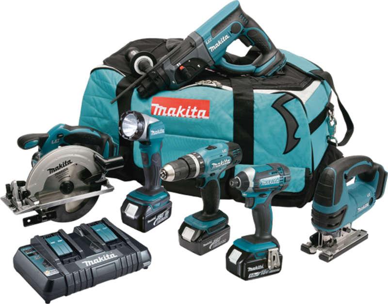 Makita DLX6068PT 18v 6 Piece Kit 3 x 5.0Ah Li-ion Twin Port Charger Price Comparisons | Compare The Build