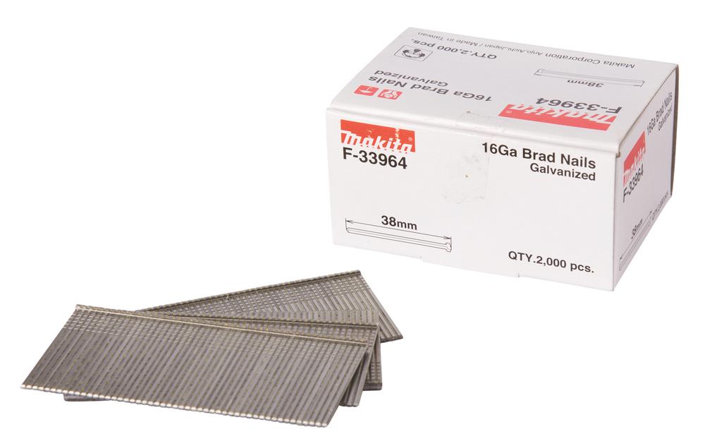 Makita F-33964 16G x 38mm Galvanized Brad Nails 2000Pcs Price Comparisons | Compare The Build