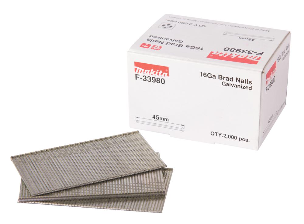 Makita F-33980 16G x 45mm Galvanized Brad Nails 2000Pcs Price Comparisons | Compare The Build