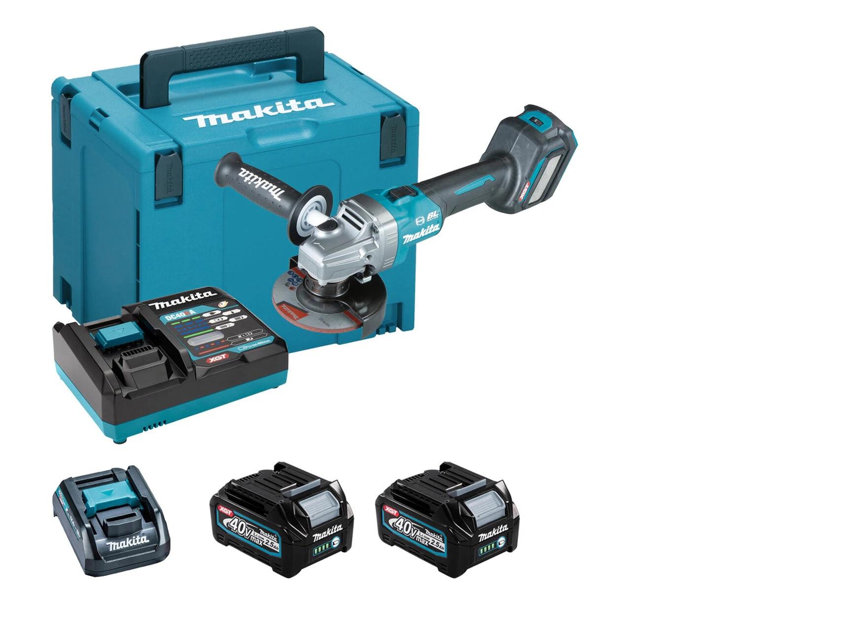 Makita GA022GD202 40Vmax XGT 115mm Angle Grinder 2 x 2.5Ah Battery In MakPac Case Price Comparisons | Compare The Build