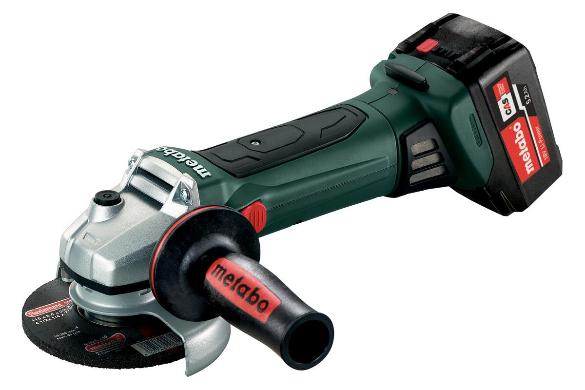 Metabo W18 LTX 125 5" Angle Grinder Body Only With 2 x 5.2Ah Batteries In MetaBOX Price Comparisons | Compare The Build