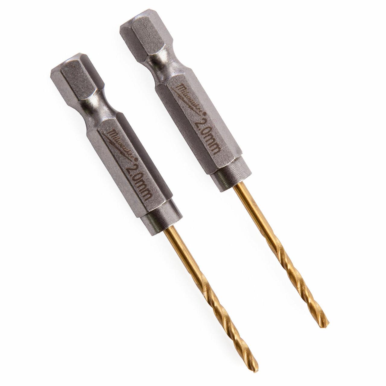 Milwaukee 48894703 Red Hex Shockwave 2mm HSS-TIN Metal Drill Bits 2 Pieces Price Comparisons | Compare The Build
