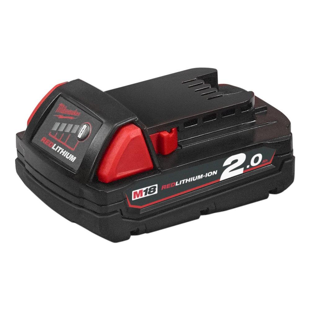 Milwaukee M18B2 18v 2.0Ah M18 Red Lithium Ion Battery Price Comparisons | Compare The Build