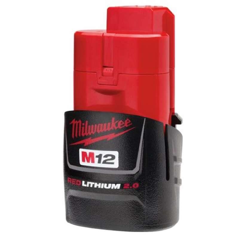 Milwaukee M12B2 2.0Ah Lithium-Ion Battery - Red Price Comparisons | Compare The Build