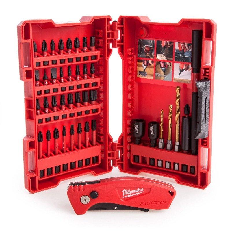 Milwaukee 4932459763 Shockwave 40 Piece Drill Driver & Knife Set Price Comparisons | Compare The Build