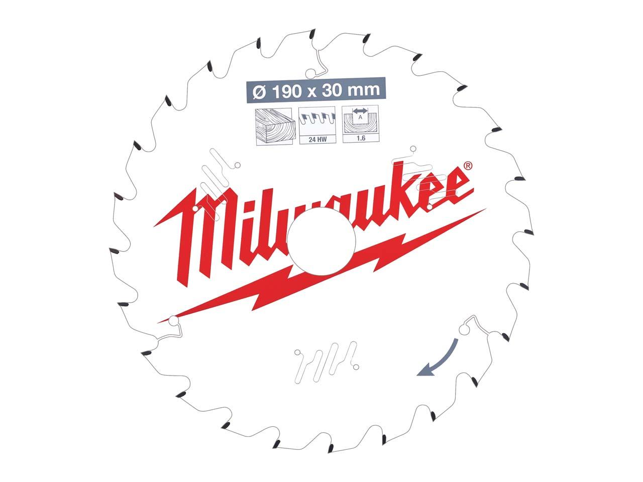 Milwaukee CSB P W 190 x 30 x 1.6 x 24T Circular Saw Blade Price Comparisons | Compare The Build