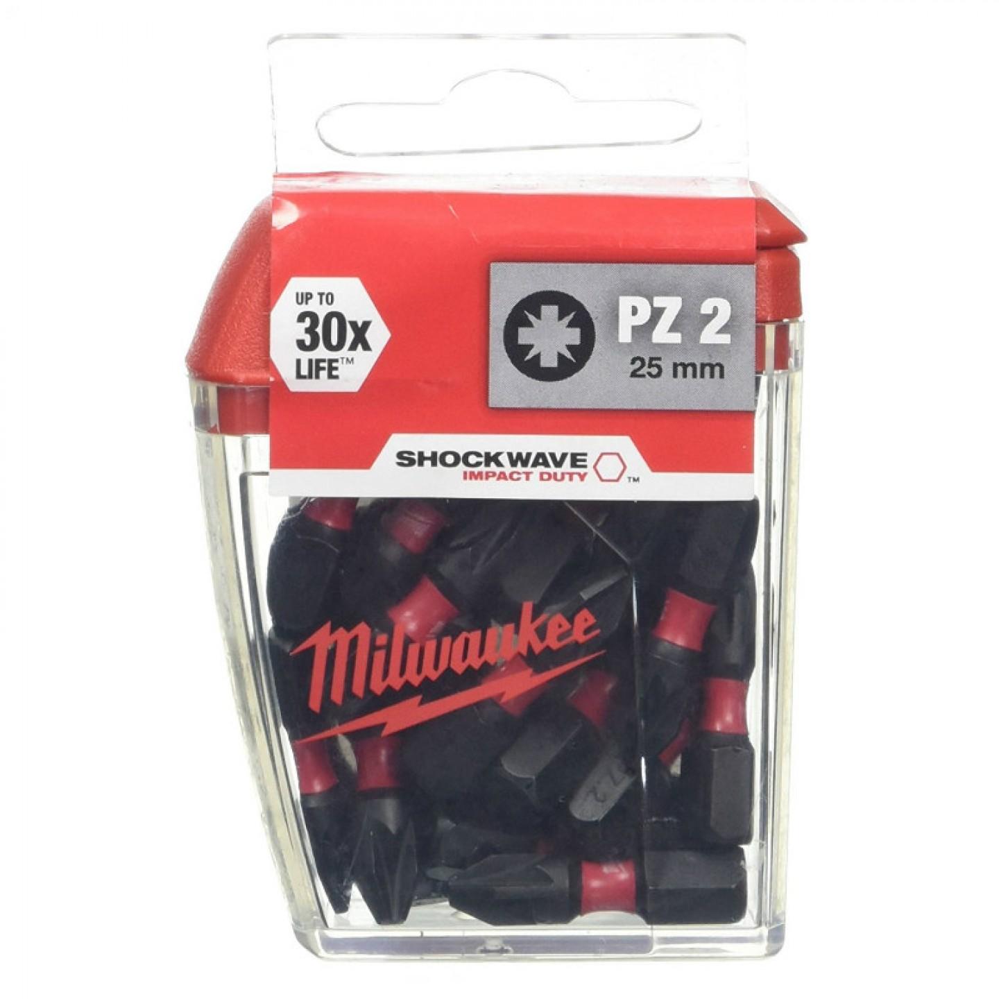 Milwaukee 4932472041 SHOCKWAVE PZ2 25mm Screwdriver Bits 25pc Price Comparisons | Compare The Build