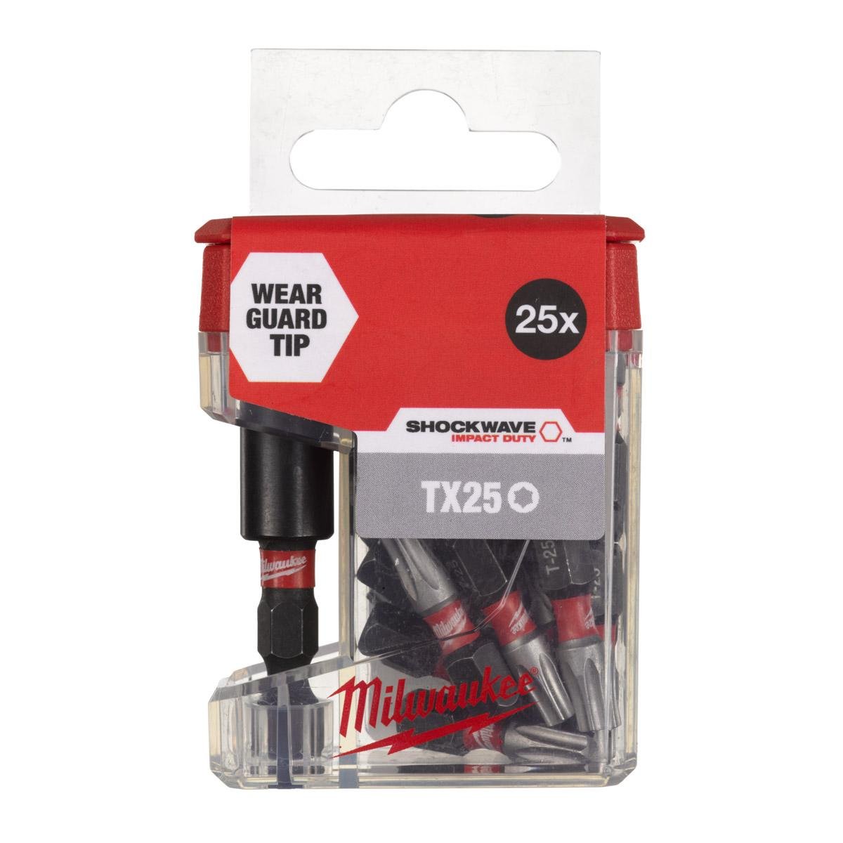 Milwaukee 4932479858 Shockwave TX25 Torx25 Pack of 25 with holder Price Comparisons | Compare The Build