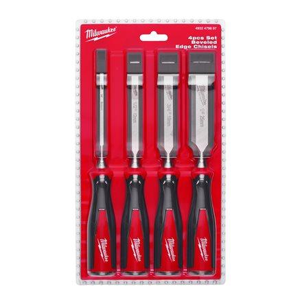Milwaukee 4932479897 Beveled Edge 4 Piece Chisel Set Price Comparisons | Compare The Build