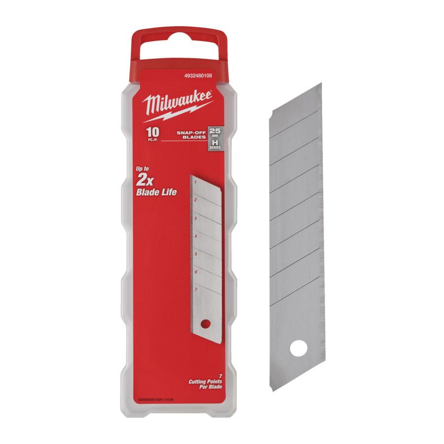 Milwaukee 4932480108 25mm Snap Knife Blade 10 Piece Price Comparisons | Compare The Build