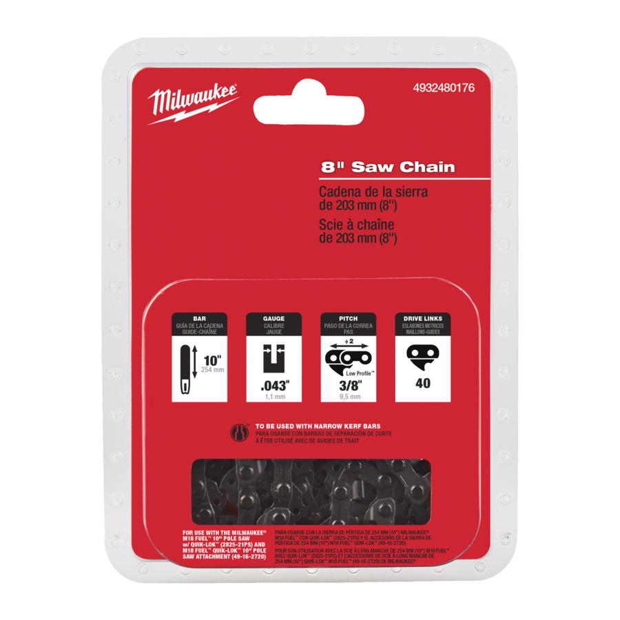 Milwaukee 4932480176 200mm / 8" Replacement Chain for M18 FHS Price Comparisons | Compare The Build