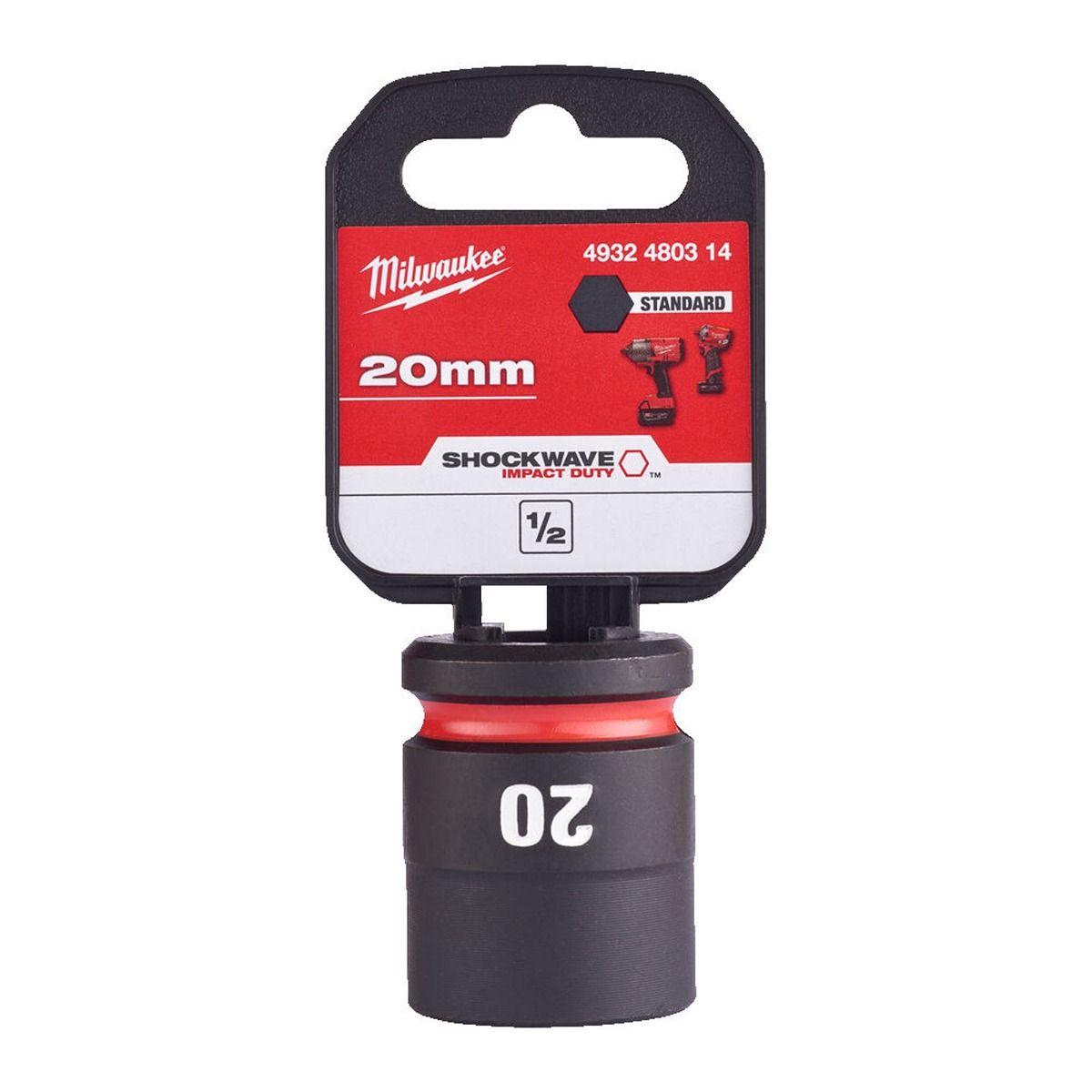 Milwaukee 4932480314 SHOCKWAVE Standard 1/2" 20mm Impact Duty Hexagon Socket Price Comparisons | Compare The Build