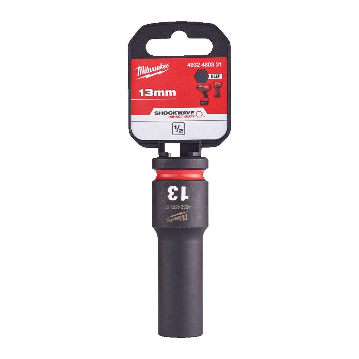 Milwaukee 4932480331 SHOCKWAVE Deep 1/2" 13mm Impact Duty Hexagon Socket Price Comparisons | Compare The Build