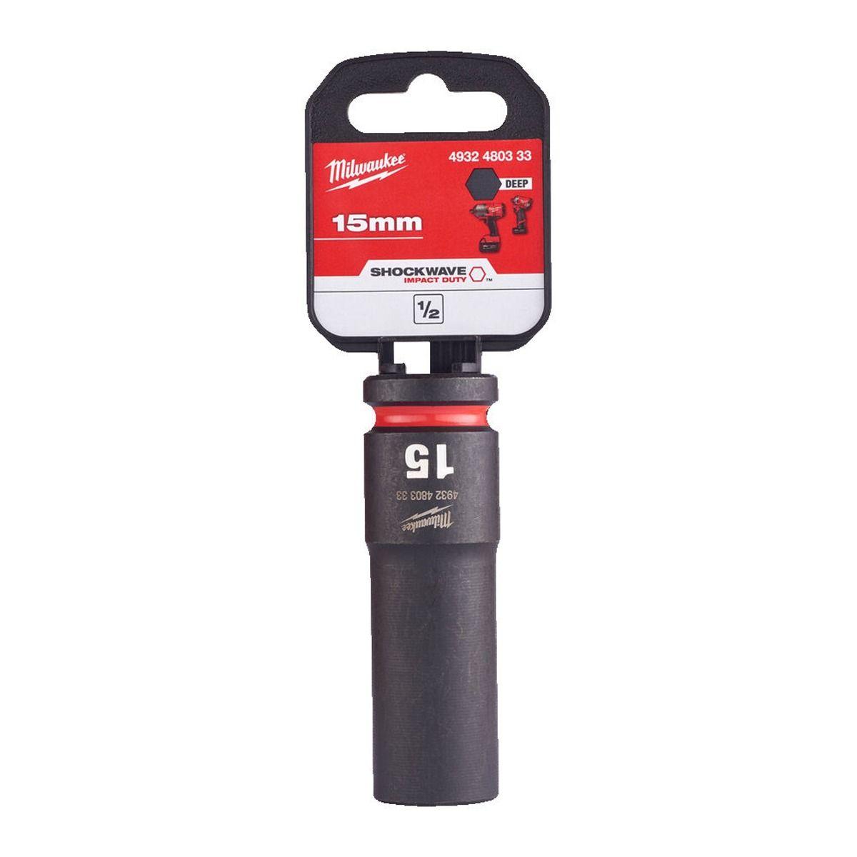 Milwaukee 4932480333 SHOCKWAVE Deep 1/2" 15mm Impact Duty Hexagon Socket Price Comparisons | Compare The Build