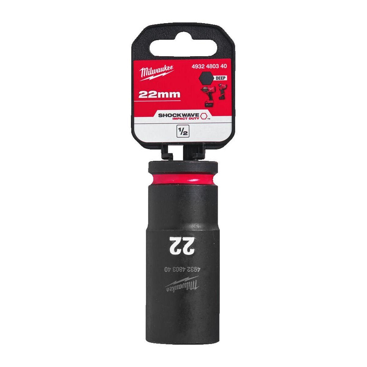 Milwaukee 4932480340 SHOCKWAVE Deep 1/2" 22mm Impact Duty Hexagon Socket Price Comparisons | Compare The Build