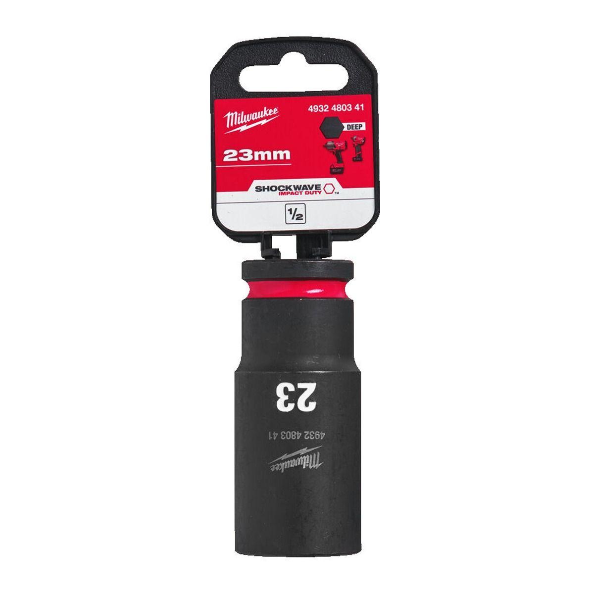 Milwaukee 4932480341 SHOCKWAVE Deep 1/2" 23mm Impact Duty Hexagon Socket Price Comparisons | Compare The Build