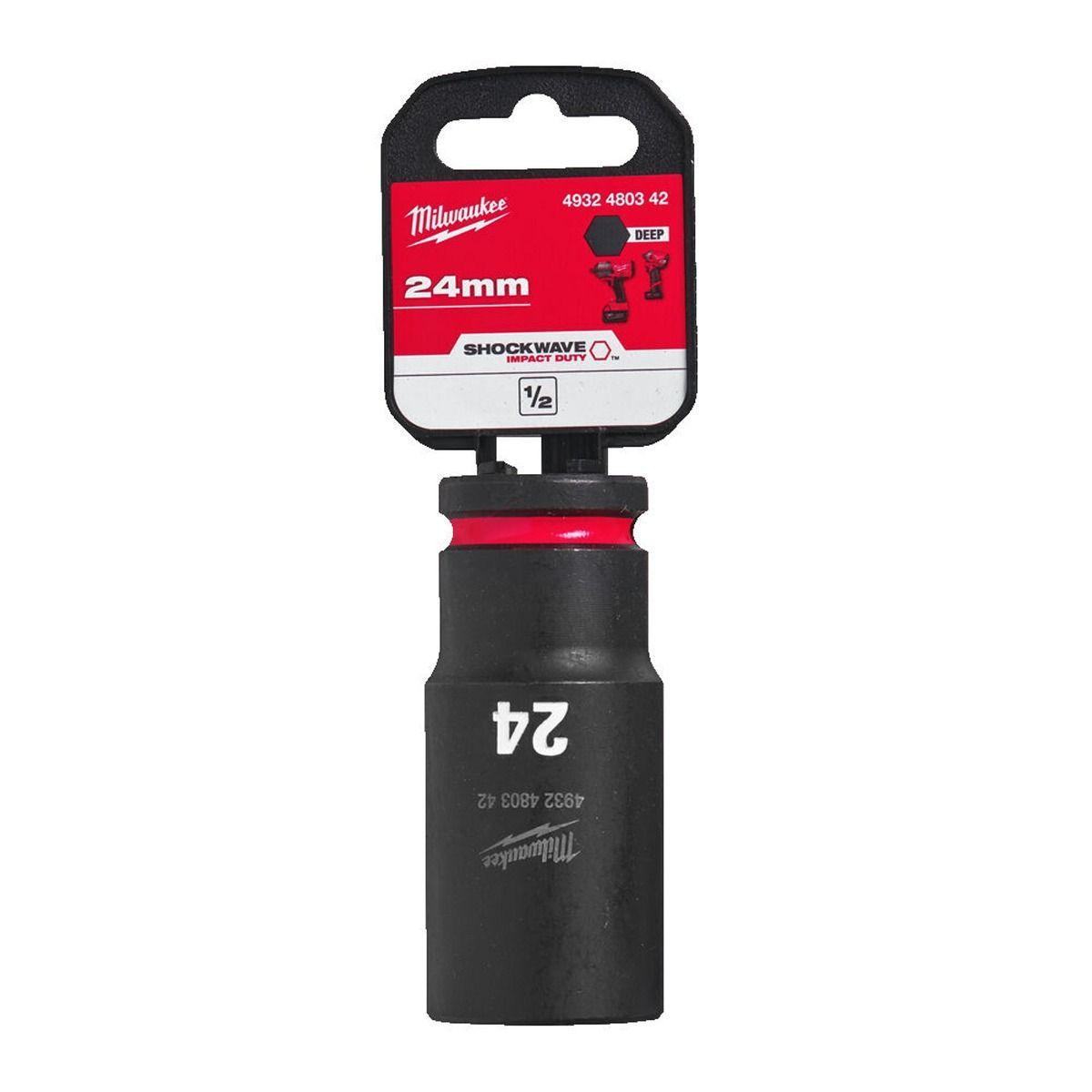 Milwaukee 4932480342 SHOCKWAVE Deep 1/2" 24mm Impact Duty Hexagon Socket Price Comparisons | Compare The Build