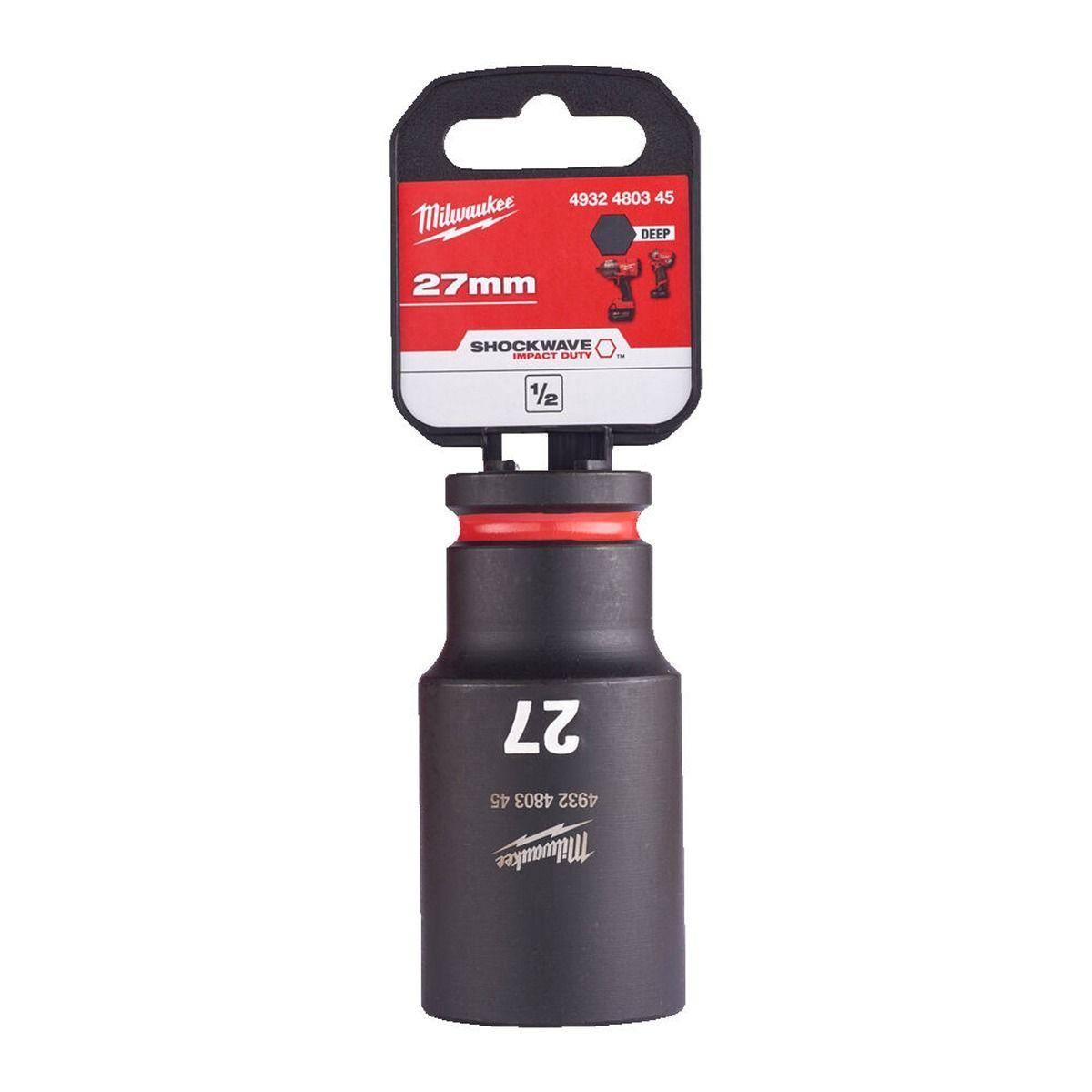 Milwaukee 4932480345 SHOCKWAVE Deep 1/2" 27mm Impact Duty Hexagon Socket Price Comparisons | Compare The Build