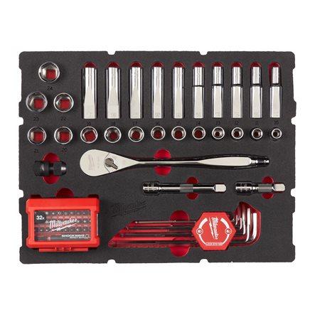 Milwaukee 70 Piece 1/2" Ratchet & Socket Set PACKOUT Foam Drawer Insert Price Comparisons | Compare The Build