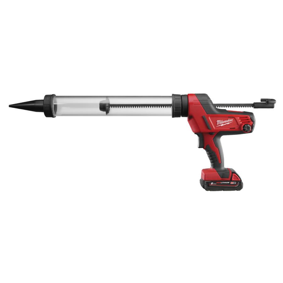 Milwaukee C18PCG/600T-201B M18 Caulking Gun With 600ml Transparant Tube 1x 2ah Batttery Price Comparisons | Compare The Build