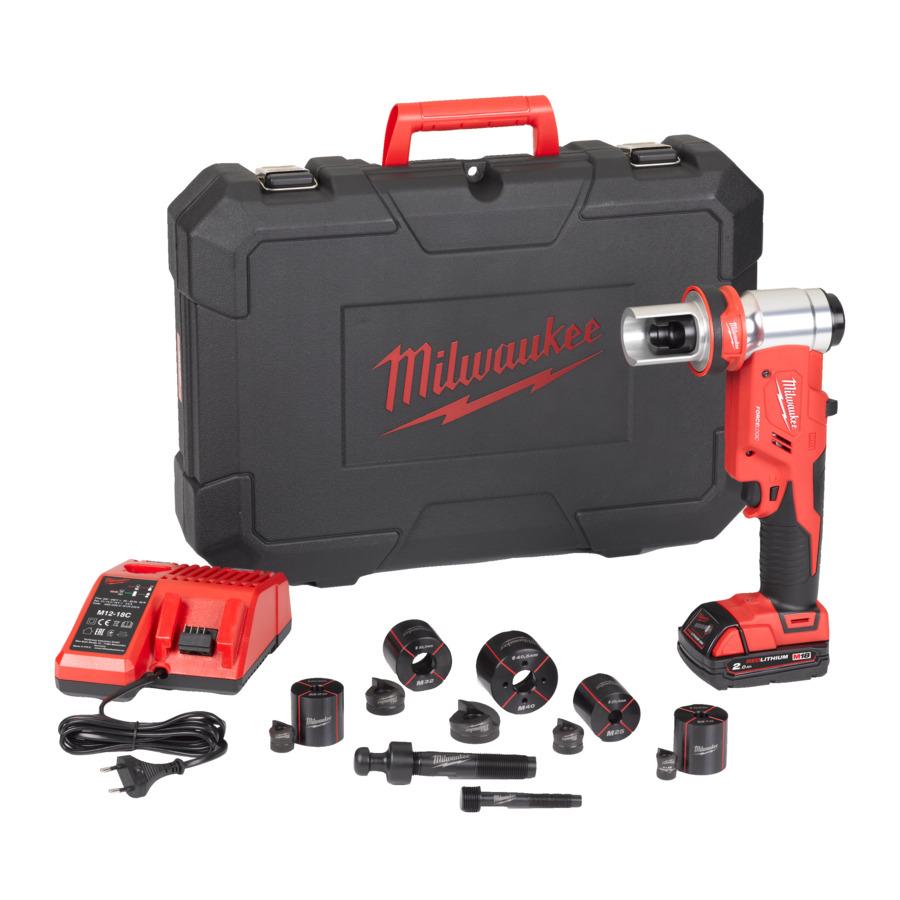 Milwaukee M18HKP-201CA 18V Force Logic Hydraulic Knockout Punch With 1x 2.0Ah Battery Price Comparisons | Compare The Build