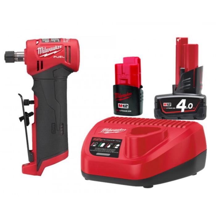 Milwaukee M12FDGA-422B M12 FUEL Angled Die Grinder Kit 1 x 4ah & 1 x 2ah Batteries Price Comparisons | Compare The Build
