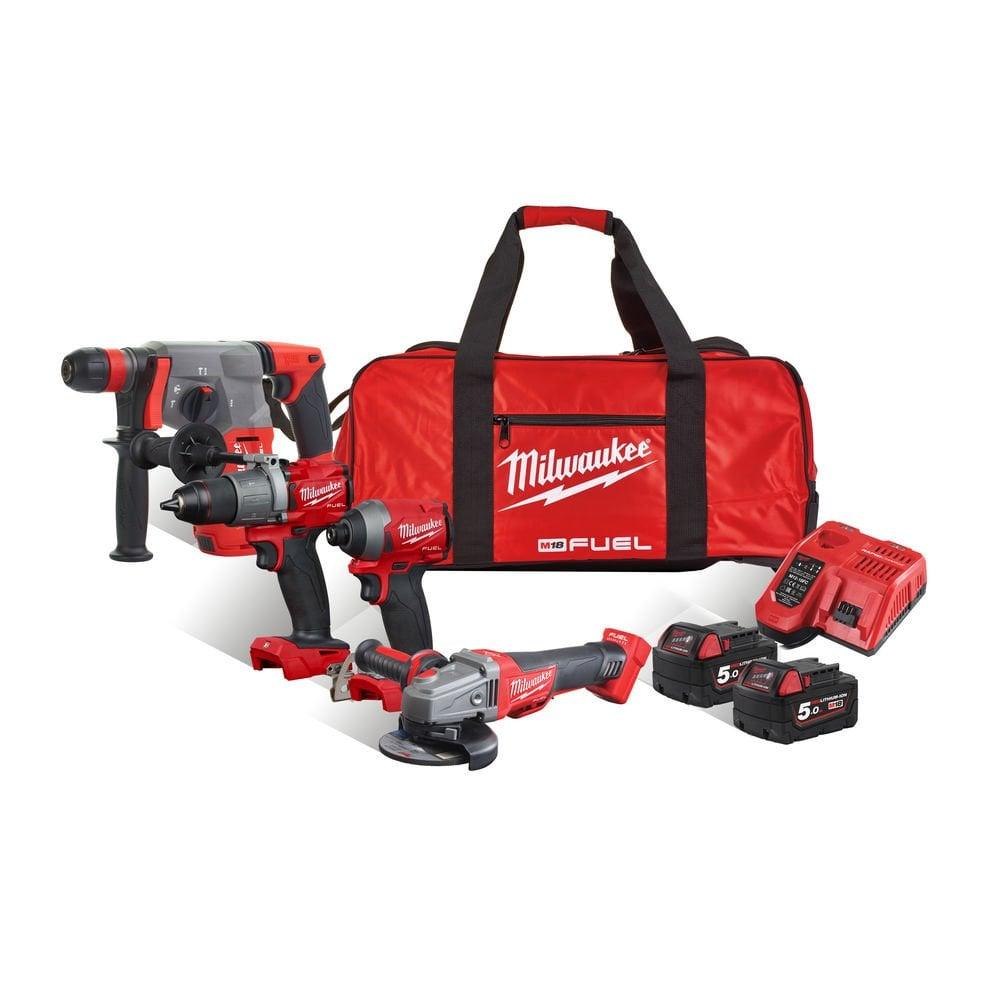 Milwaukee M18FPP4G2-502B Fuel 18v 4Pc Cordless Kit 2 x 5.0ah Batteries Price Comparisons | Compare The Build
