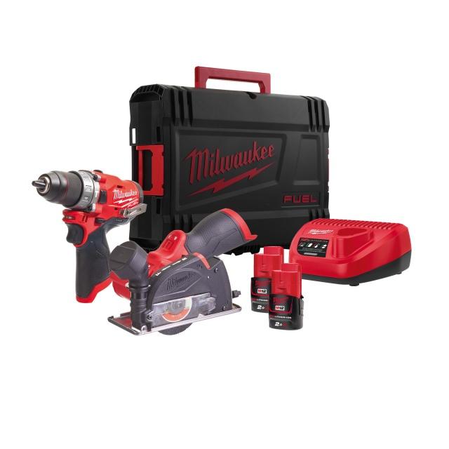 Milwaukee M12FPP2F-202X M12 Combi & Cut-off Saw 2 x 2ah Batteries Price Comparisons | Compare The Build