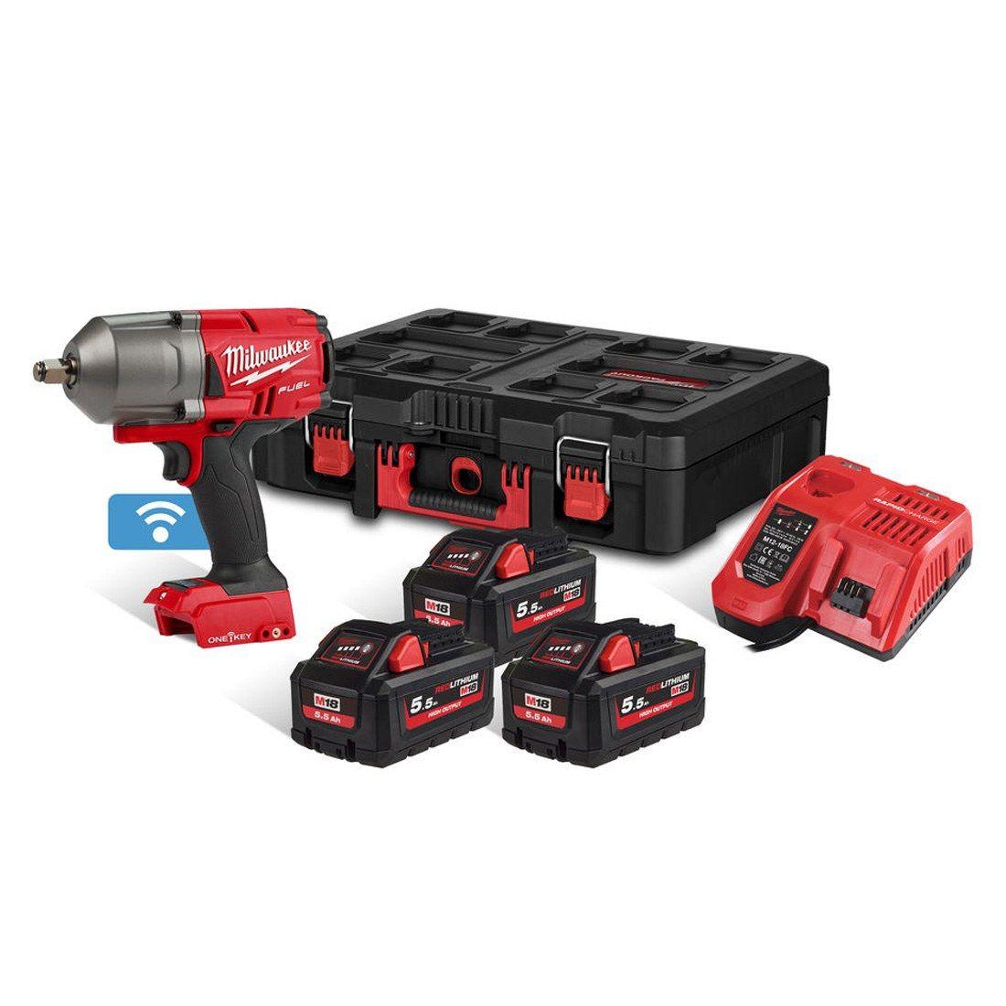 Milwaukee M18ONEFHIWF12-553P One Key Fuel 1/2in Impact Wrench Kit Price Comparisons | Compare The Build