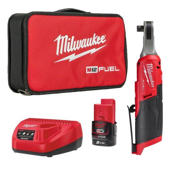Milwaukee M12FHIR38-201B M12 FUEL High 3/8" Speed Ratchet With 1x 2Ah Battery Price Comparisons | Compare The Build