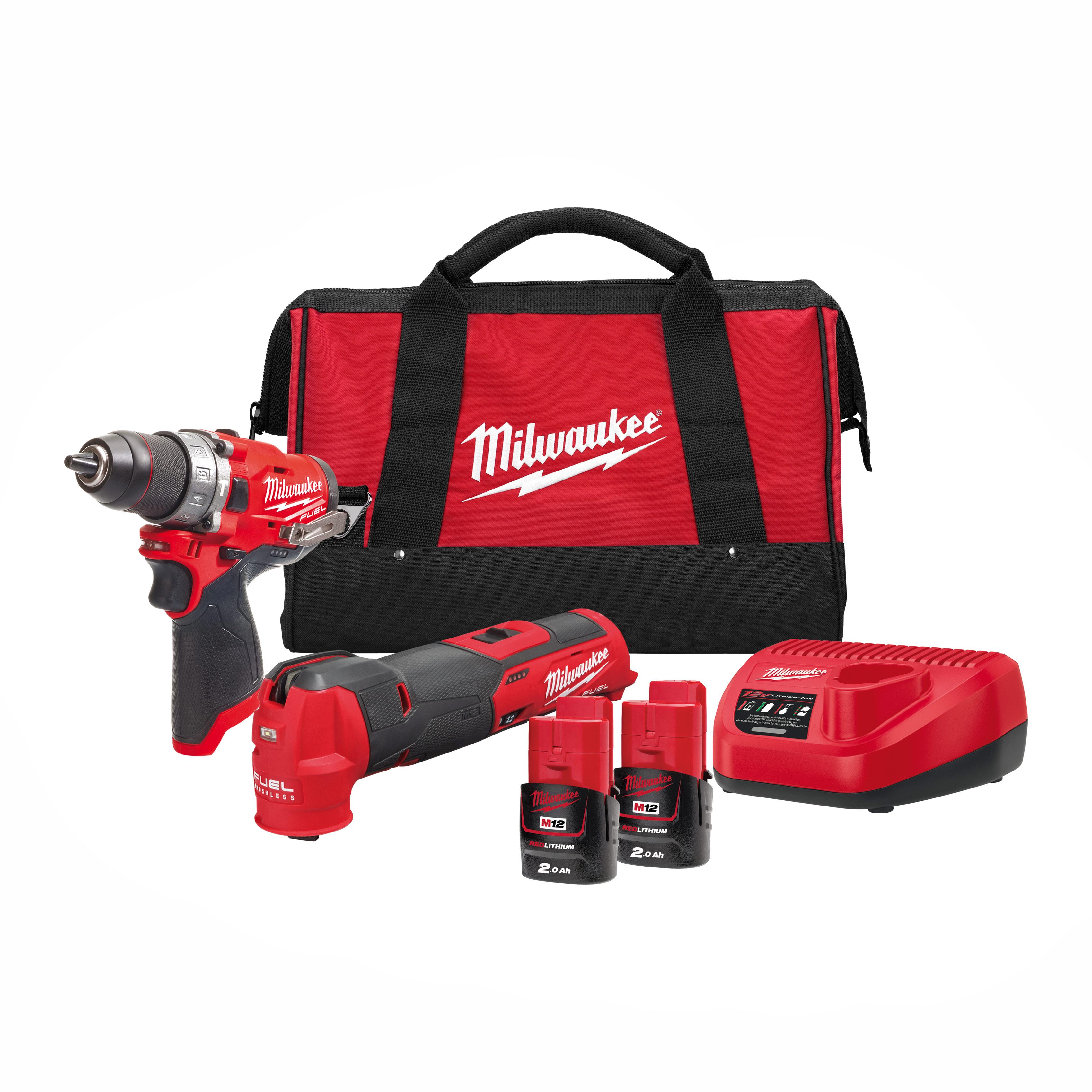 Milwaukee M12FPP2BA-202B Fuel Multitool & Drill Kit Price Comparisons | Compare The Build