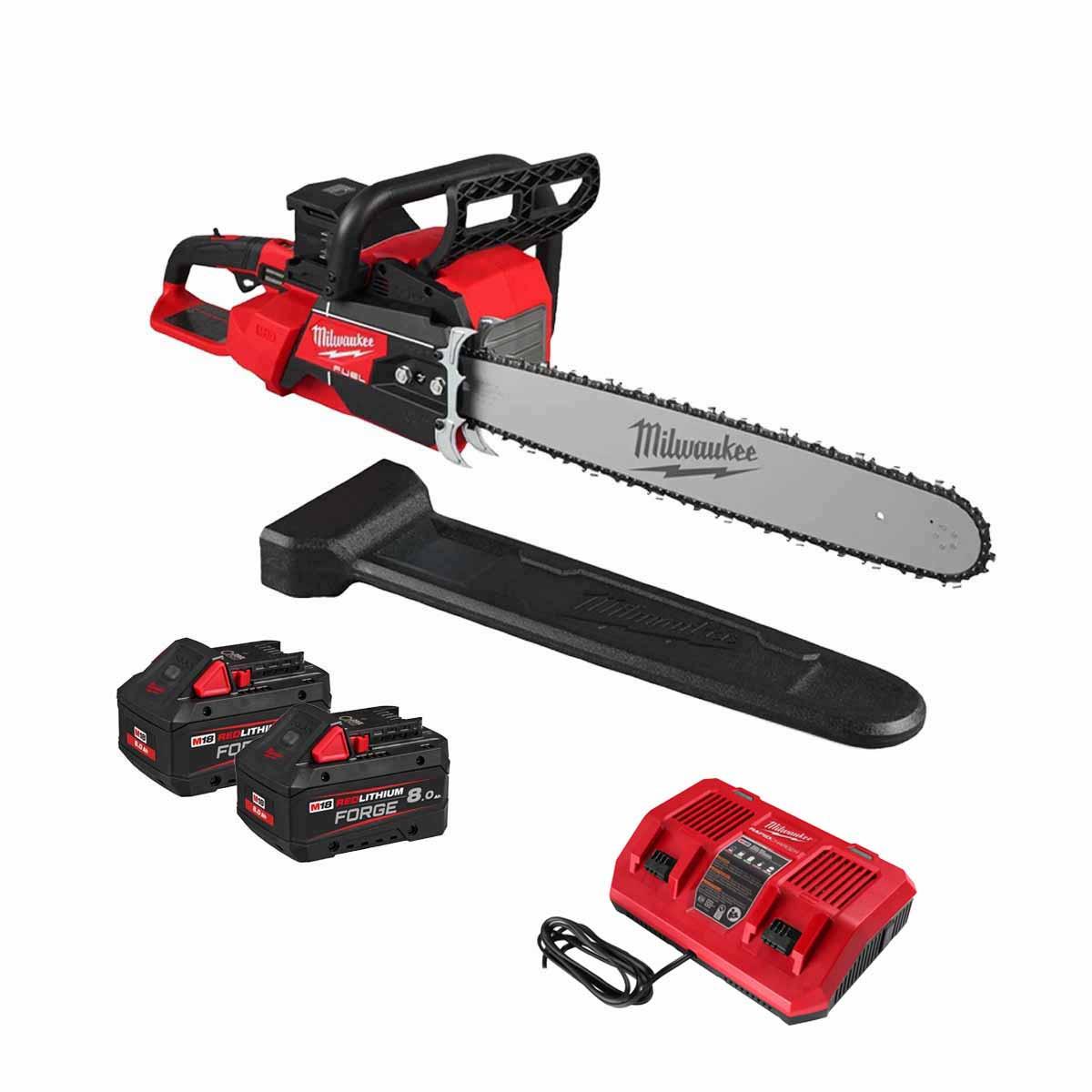 Milwaukee M18F2CHS50-802 18V Dual Battery 50cm Cordless Chainsaw With 2x 8.0Ah Batteries